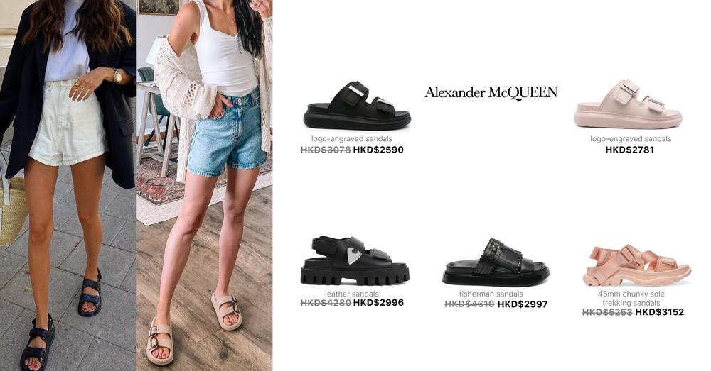 MCQUEEN WOMEN OVERSIZED SANDALS | Goxip